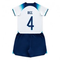 England Declan Rice #4 Heimtrikotsatz Kinder WM 2022 Kurzarm (+ Kurze Hosen)